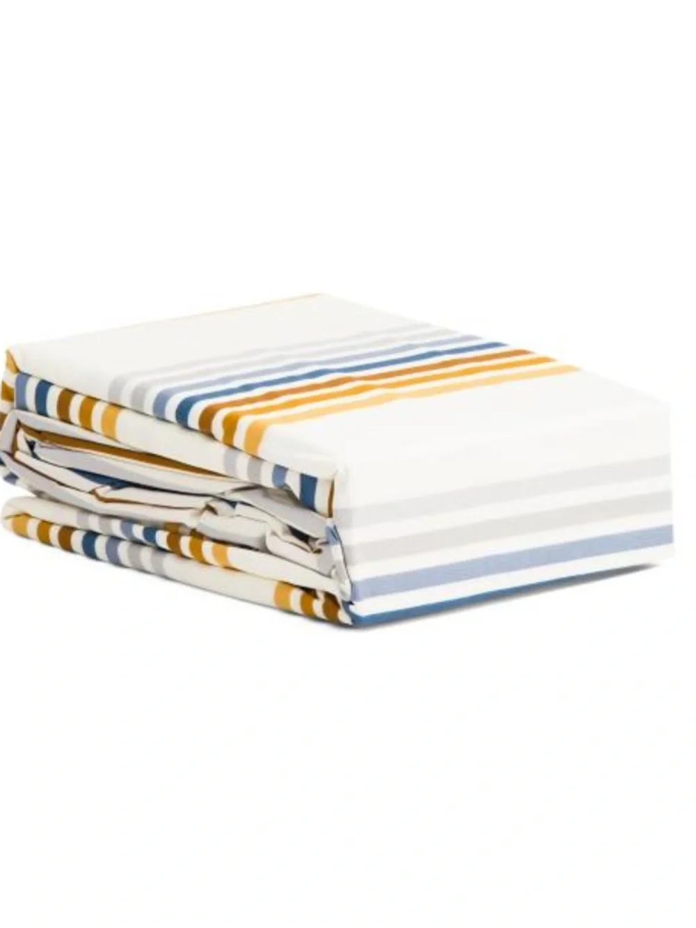 Pendleton Striped Sheet Set in Cream, Gold, Blue, Gray